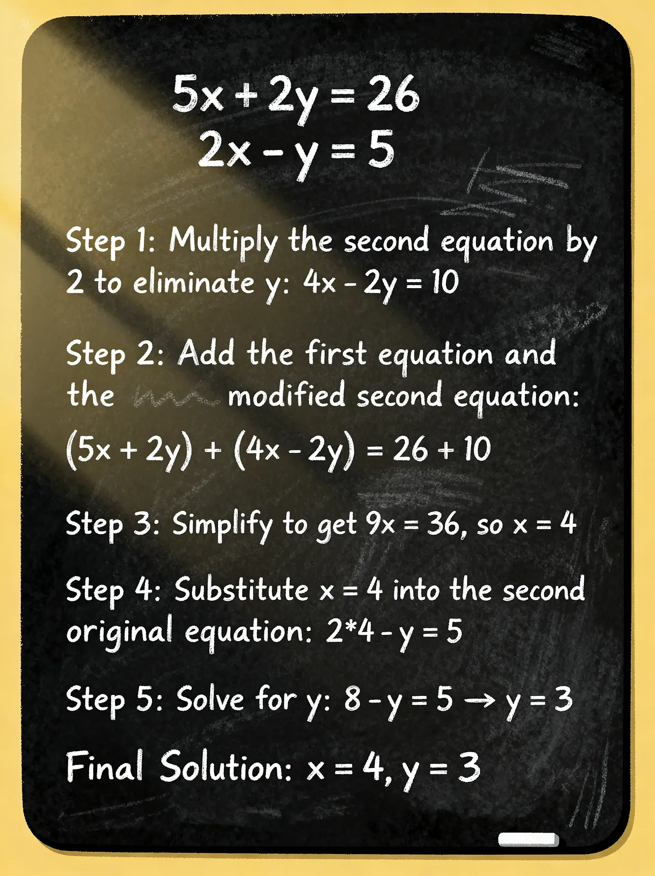 Seedream 4.0 official example: math equations on a blackboard