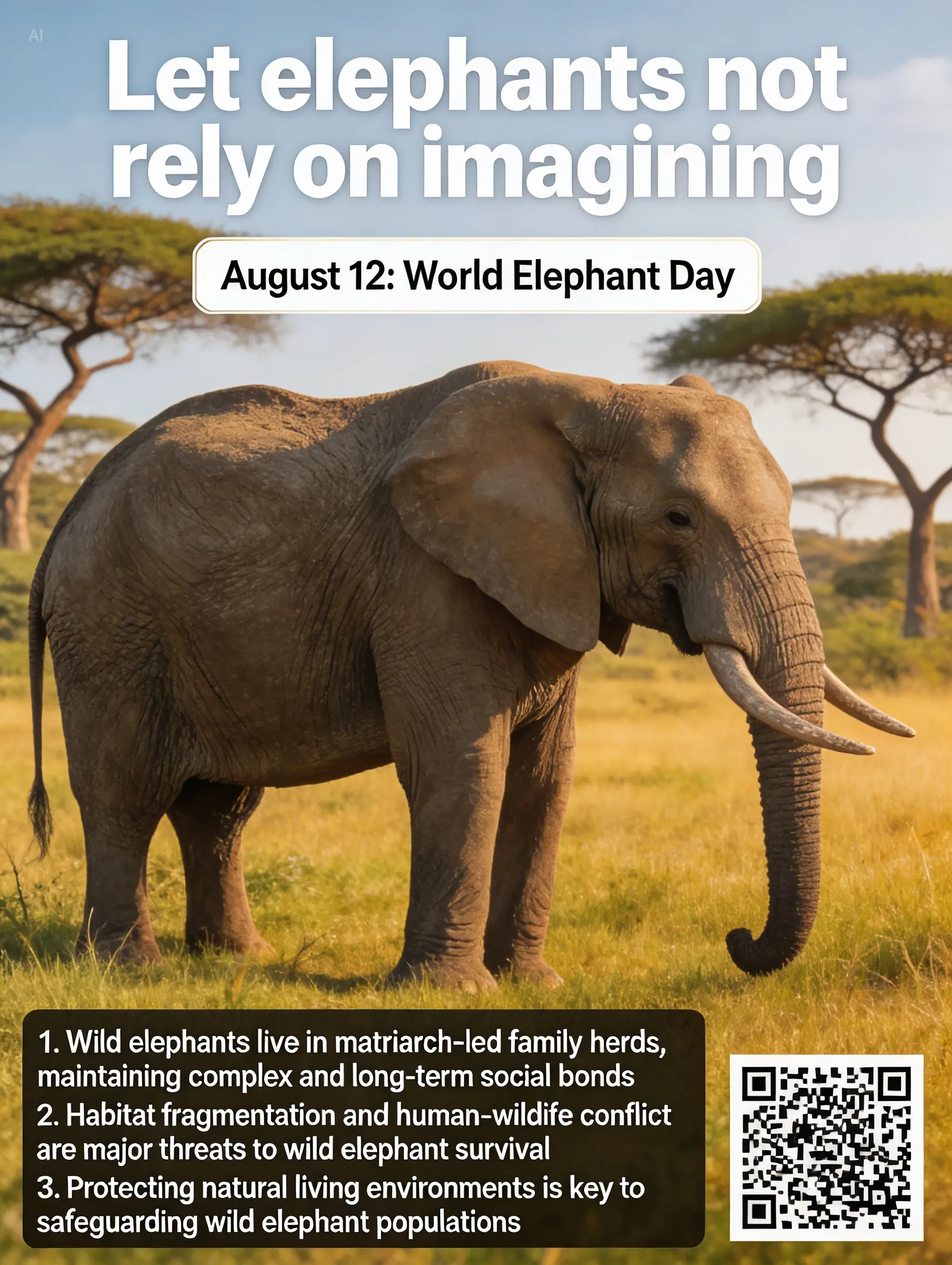 Seedream 5.0 Lite official example: elephant science poster